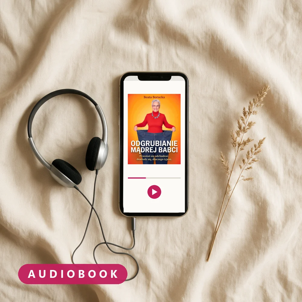 Odgrubianie Mądrej Babci – audiobook, telefon z odtwarzaczem i słuchawki