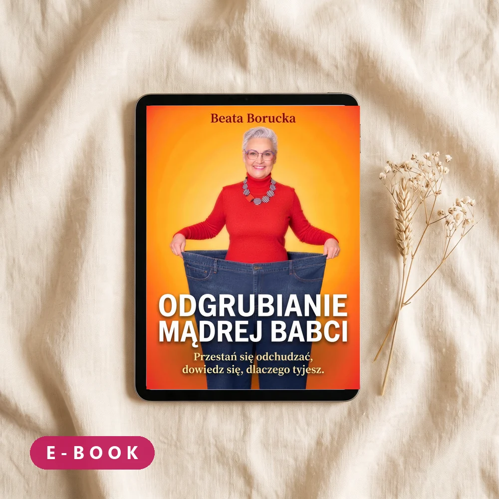 E-book „Odgrubianie Mądrej Babci” otwarty na tablecie